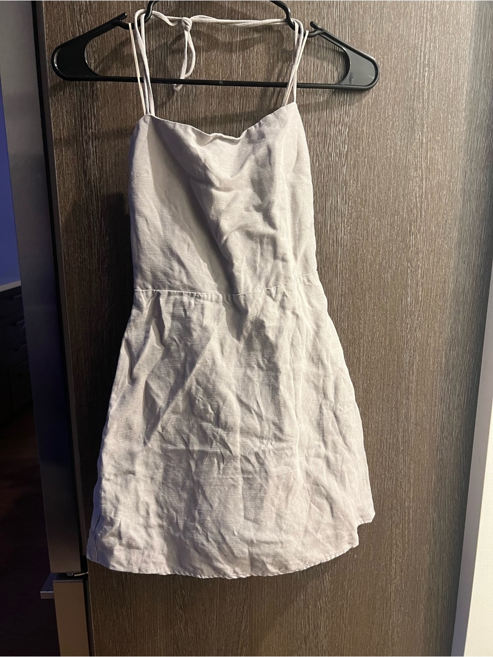 Wilfred White Linen Tie-Strap Mini Dress